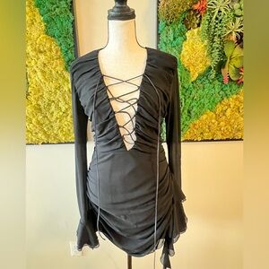 Black mini dress from oh Polly